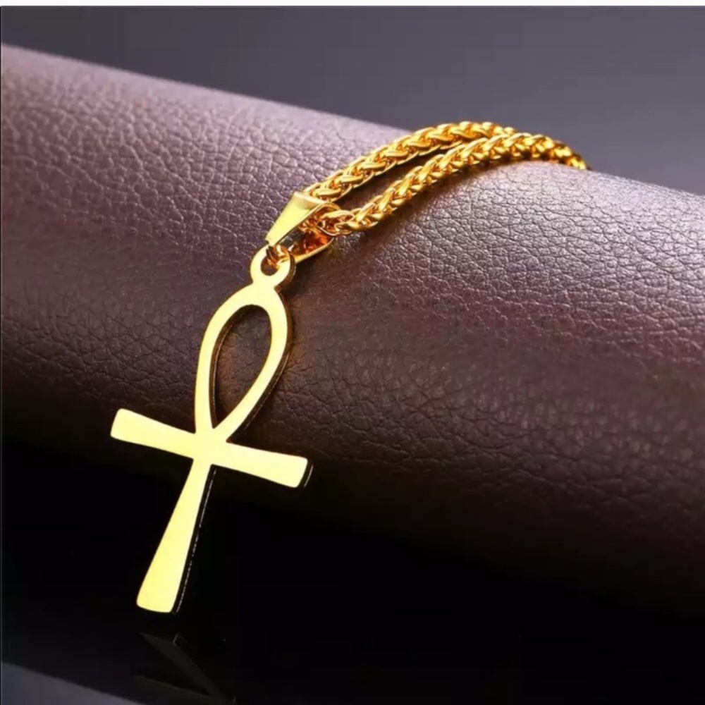 New ATOR Ankh 18k Gold Plated Necklaces